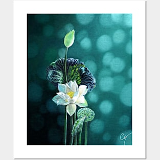 Lotus - Flower Oil Painting Posters and Art